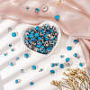 150 Sets 3 Style Plastic Imitation Turquoise Garment Rivets FIND-WR0007-54-4