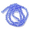 Transparent Electroplate Glass Beads Strands LS-GLAA-F029-3mm-C07-2