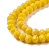 Electroplate Opaque Solid Color Glass Beads Strands EGLA-A044-P4mm-L04-3