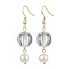 Acrylic Faceted Round Dangle Earrings EJEW-JE05833-1