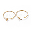 316 Surgical Stainless Steel Hoop Earrings Findings X-STAS-K146-039-20mm-G-2