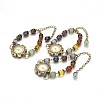 Tibetan Style Alloy Mixed Stone Watch Bracelets BJEW-JB01754-1