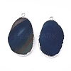 Electroplate Natural Agate Big Pendants G-S344-68-2