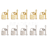 CHGCRAFT 10 Sets 2 Colors Rack Plating Brass Toggle Clasps ZIRC-CA0001-21-1