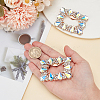 2Pcs Alloy & Glass Shoe Buckle Clips AJEW-WR0002-33-3