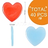 40Pcs 2 Colors Heart Silicone Glue Clay DIY-SZ0003-44-2