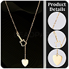 3Pcs 3 Colors Stainless Steel Lariat Necklaces Set NJEW-AN0001-65-3