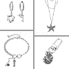 50Pcs 10 Style Tibetan Style Alloy Pendants TIBEP-CJ0003-47-6