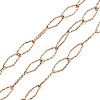 Ion Plating(IP) 304 Stainless Steel Textured Horse Eye Link Chains CHS-I020-01B-RG-1
