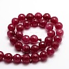 Dyed Natural White Jade Beads Strands G-E313-8mm-05-2