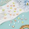 150Pcs 5 Colors Flat Round Resin Buttons BUTT-CY0001-24-3
