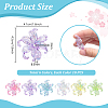 60Pcs 6 Colors Resin Bead Caps RESI-PH0002-70-5