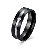 Valentine's Day Gifts Titanium Steel Cubic Zirconia Couple Rings For Men RJEW-BB16425-7-1