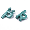 Spray Painted Alloy  2-Loop Link Pendants PALLOY-T075-48P-RS-3