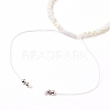 Adjustable Nylon Cord Braided Bead Bracelet BJEW-JB05732-03-3