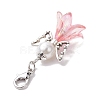 8Pcs 8 Colors Wedding Season Angel Glass Pearl & Acrylic Pendant Decorations HJEW-JM01924-02-5