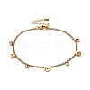 Crystal Rhinestone and Eye Shape Charm Anklet for Women STAS-D454-06G-1