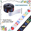 2 Rolls 2 Styles School Season Theme Polyester Colorful Printed Grosgrain Ribbon OCOR-GF0004-23A-2