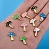 10Pcs 5 Colors Brass Enamel Pendants KK-SZ0004-01-3