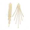 Brass Chain Tassel Big Pendants KK-N231-110G-NF-1