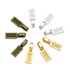 Tibetan Style Alloy Glue-on Flat Pad Bails TIBE-TA0001-09-3