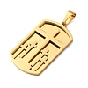 Easter 304 Stainless Steel Pendants STAS-E527-06G-2