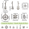 64Pcs 8 Style Camping Theme Tibetan Style Alloy Pendants FIND-SC0008-57-2