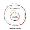 Natural Gemstone Beaded Bracelets & Necklaces Set for Women DW2258-4