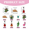 16Pcs 8 Styles Western Music Theme Enamel Pin JEWB-TA0001-29-4