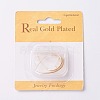 Brass Earring Hooks X-KK-T038-207G-2