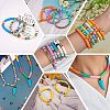 10 Strands 5 Colors Flat Round Handmade Polymer Clay Beads CLAY-SZ0002-01-7