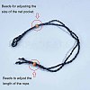 Adjustable Braided Waxed Cord Macrame Pouch Necklace Making MAK-WH0008-02B-4