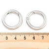 Non-Tarnish 304 Stainless Steel Spring Gate Rings X-STAS-Q032-1B-3