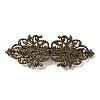 Brass Filigree Hair Barrette OHAR-PW0001-201AB-1