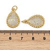 Brass Micro Pave Cubic Zirconia Pendants KK-S526-02G-3