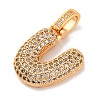 Brass Micro Pave Cubic Zirconia Pendants KK-C076-29U-G01-2