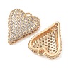 Brass Micro Pave Clear Cubic Zirconia Pendants KK-S388-01G-04-2