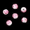 Floral Printed Porcelain Beads PORC-Q201-6mm-3-2