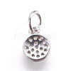 Brass Micro Pave Cubic Zirconia Charms ZIRC-E152-17P-RS-2