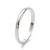 Non-Tarnish 2mm Polished Plain Dome Finger Ring for Girl Women RJEW-C012-05D-P-3