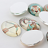 Colorful Flat Oval Constellation/Zodiac Sign Printed Glass Cabochons GGLA-A003-18x25-AC-3