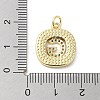 Rack Plating Brass Micro Pave Clear Cubic Zirconia Pendants KK-E102-33G-G-3