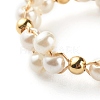 Glass Pearl Beads Finger Rings X1-RJEW-TA00005-5