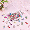 60Pcs 4 Style Electroplate Glass & Imitation Pearl Acrylic Pendants FIND-SC0004-04-5