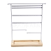 Iron Jewelry Display Stand with Wood Tray AJEW-Z032-01B-2