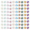  300Pcs 10 Style Baking Painted Transparent & Crackle Glass Beads DGLA-TA0001-03-2