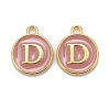 Golden Plated Alloy Enamel Charms X-ENAM-S118-07D-1