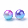 Rainbow Acrylic Imitation Pearl Beads OACR-R065-4mm-A06-2
