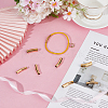 8Pcs 4 Styles Stainless Steel Bayonet Clasps STAS-DR0001-15G-4