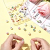 50Pcs 10 Colors Floral Printed Porcelain Beads PORC-YW0001-57-5